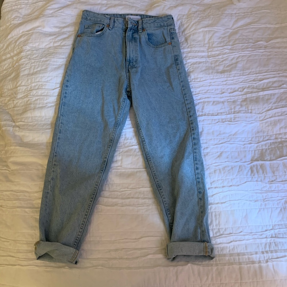 Zara high rise mom jeans